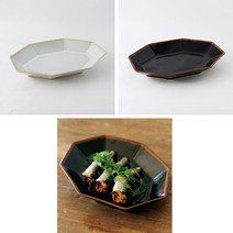 [STUDIO M] 스튜디오엠 소보카이 니코 팔각 접시 2종 택 105233, 블랙 105234, 1개