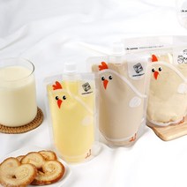 생활을그리다 꼬꼬 이유식 스파우트 파우치 200ml 50매 15파이, 5세트, 소(S)