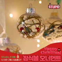 스투피드 크리스마스트리 장식볼 오너먼트 세트 모음, 31_크리스마스 투명 오너먼트 장식볼 6cm 6입