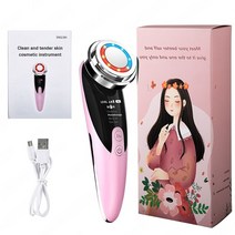 얼굴 리프팅 기계 마사지기 미용기기 용 미세전류 무선 주파 초음파 청소 미니 하이푸 스킨 케어 뷰티 페, 03 Pink