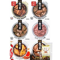 칸츠마 통조림 고급 안주 반찬 캠핑음식 6캔 모둠 세트, 2.육류 6캔