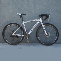 JINGMING 산악자전거 모노코크 레이싱 스프린터 솔리드 26인치 MTB, 공기 주입용 타이어, 화이트블랙 27단-60칼바퀴