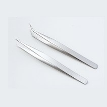 초정밀핀셋 2type 붙이는셀프속눈썹연장재료 가닥속눈썹펌붙이기 키트, 1개, 커브형