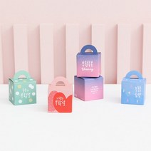 그레이스벨 2023년 부활절 달걀포장 1구 손잡이박스(10매) 바구니, 1세트, 선택E_1구 손잡이박스(10매)_도트613