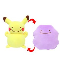 포켓 꼬북이 메타몽 변신 인형 봉제 피규어 애착 베게 28cm, 피카츄