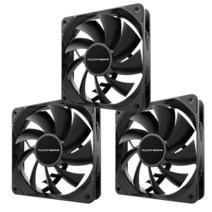 TEUCER-CPU 쿨링 팬 4Pin 120mm 데스크탑 섀시 팬 DC 12V 컴퓨터 PC 케이스 PWM 쿨러 환풍기 수냉용, 05 3PCS Black