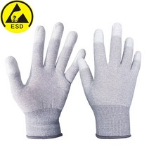 리젠아이 할인행사 탑피트 제전장갑(1~1000켤레)손끝PU코팅 정전기방지 카본 L사이즈, 10개