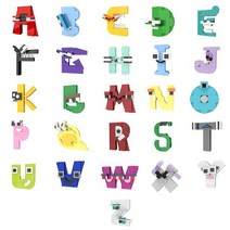 레고 호환 알파벳 빌딩 블록 세트 26 abc 편지 모델 교육 학습, A-Z