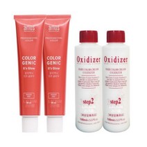 아모스 염색약 잇츠글로우 80ml x2개 산화제포함, 7RB 자주빛 갈색 (+산화제)