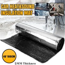 100*40cm 5mm Car Hood Engine Firewall Heat Mat Sound Noise Insulation Deadener, 하나, 보여진 바와 같이
