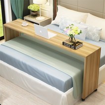 이동식 침대 가로 배드 트레이 책상 테이블, 200X40X85오크