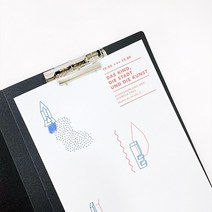 원오피스 A4 내부 포켓 레버화일 클립화일 집게화일, 블랙