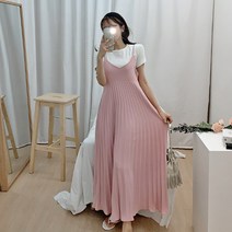떳다그녀 프젠트 플리츠 롱 원피스