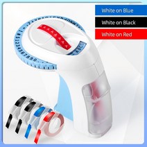 휴대용 3D 점자 라벨 기계 레터링 양각 6 롤 테이프 가정용 DIY 공예 쉬운 사용, 04 1 Printer 4 Tapes 3