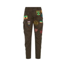DSQUARED2 디스퀘어드2 남성 멀티 빅 와펜 카고 팬츠 - 다크 브라운