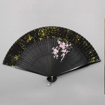 너슬 부채 31 접는 팬 블랙 일본인 숙녀 실크 손 대우드 공예 웨딩 댄스 홈 장식, 15
