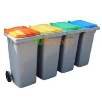 키밍 / 분리수거함(HDPE) (다용도함120L/일반형), 뚜껑색상:초록 / 분류명:종이팩류