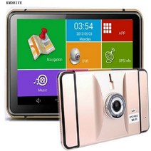 7 인치 안드로이드 GPS 네비게이션 자동차 dvr 와이파이 av-in 블루투스 fm 송신기 5128g 16gb 번들 무료 최신지도, 16 기가 바이트