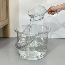 투명 바케스 가정용 양동이 플라스틱 아크릴 바게스 바께스, 투명물국자, 1개