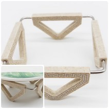 위월천 접이식 냄비받침대 사각베이지 컵코스터 그릇받침 캠핑냄비받침