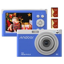 디지털카메라추천 미러리스 캐논 니콘Andoer-디지털 카메라 휴대용 4K 50mp 비디오 캠코더 자동 초점 16, 19 4K 50MP Blue 2