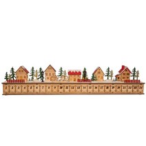 Kurt S. Adler Kurt Adler 16.7cm(6.7인치) 라이트업 크리스마스 빌리지 캘린더 어드벤트 캘린더 탠