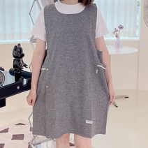 데코나인 어린이집앞치마 유치원 원피스 선생님 주방 무지 레이스 공방 엘르, 엘르앞치마-그레이