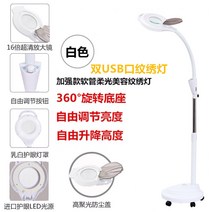 미용실 타투 눈썹문신 반영구조명 이동식 스탠드등 LED확대경 피부시술 150W 그림자 없는 고급형 피부관리, 빗방울 프리 디밍 더블 USB 충전 도르래