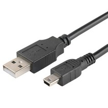 케이블세상 0.8m 1m 1.5m 2m 미니 usb-usb t-포트 카드 리더기 모바일, 협력사, 검은색
