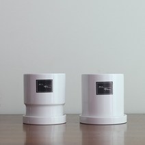 행복레시피 화이트 유광세라믹화분_2types, 01-단차형 화이트 유광세라믹화분