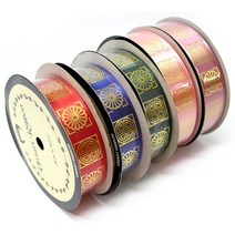 [동화오피스] 금박리본 전통문양 25mm 8야드 / 전통리본, 03.잉크