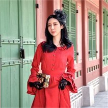 셀러허브 여성패션 [오노마] ONM 레드 봄과 가을감성 경성의복 개화기 의상
