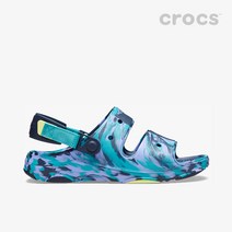 크록스 클래식 올 터레인 마블 샌들 네이비 멀티 남녀공용 아쿠아슈즈
