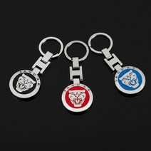 Jaguar XF XJ XE S-Type F-Type X-Type F-Pace I-Pace E-Pace XFR XKR 용 아연 합금 키 링 체인 자동차 로고 액세서리, 02 Red