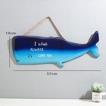 고래 모빌 걸이식 나무 펜던트 벽 장식 방 해양 스타일 페인트 물고기 모양 지중해, 2.라이트 그린
