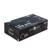 퓨리트 내구성 좋은 니트릴장갑 (니트릴 고무 95%), 블랙, 중(M)