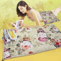 국산 황토 옥 온열 찜질기 대형 특대형 전자파 차단 온도조절 어깨 허리 등 배 무릎 복부 전기찜질매트, 특대 (85cm x 47cm)