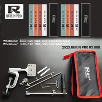 RUIXIN PRO RX008 고정 각도 칼 숫돌 전문 다이아몬드 숫돌 연마 가죽 페이스트, 4D Heihe x2+Choice