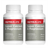 Nutralife Super Calcium ＆ Magnesium 뉴질랜드 뉴트라라이프 슈퍼 칼슘 마그네슘 90캡슐 2팩