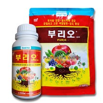 친환경마켓 대유 부리오 500g / 500ml (제품선택) 고추 배추 마늘 양파 상추 웃자람 고운색깔 필수 원소 복합비료 비료 식물영양제 인산 가리 비료, 부리오500ml(액상)