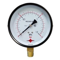 삼성계기 압력계 일반 진공계 100파이 연성계 A타입, 100파이 -1에서 1bar 연성계