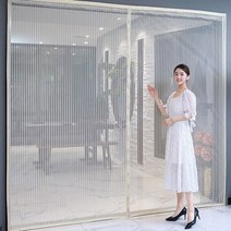 폴딩도어 방충망 큰 문 입구 대형 모기장 여름 홈 차고 도어 커튼 곤충 보호 마그네틱, b, 140x220cm