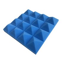 고탄성스펀지 흡음판 방음 차음시트 계란판 방음벽설치 24pack 25x25x5cm 스튜디오 음향 폼 흡음 벽 처리, 블루, 4개
