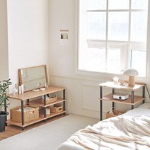 룸앤홈 스마트 조립식 거실장 A형, 월넛우드