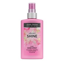 John Frieda Vibrant Shine 3-in-1 샤인 스프레이 150ml 열 보호 기능이 있는 무중력 광택 스프레이 거울 같은 광택을 위한 실리콘 프리 엉킴 방지 스, 1개