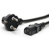 [티테크놀로지] 국산 컴퓨터 전원 파워 케이블 [220V/10A] [벌크/0.5M], 1개, 0.5m