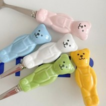 [당일발송] 곰돌이보울 커트러리 수저 포크 빈티지보울 세트구성상품, 스푼, 민트블루