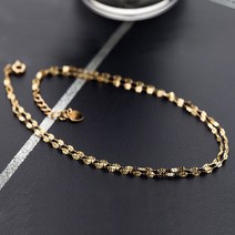 준쥬얼리 14k 샤인럭키(소) 두줄 발찌 22cm