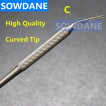 두께측정기 스테인레스 스틸 치과 메스 핸들 No.3 치과 블레이드 구강 칼자루 외과 도구, 03 1 piece C Curved