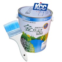 KCC친환경 C광택플러스(내부용 유광백색)3.36L+PP평붓3인치, 유광백색+PP평붓3인치